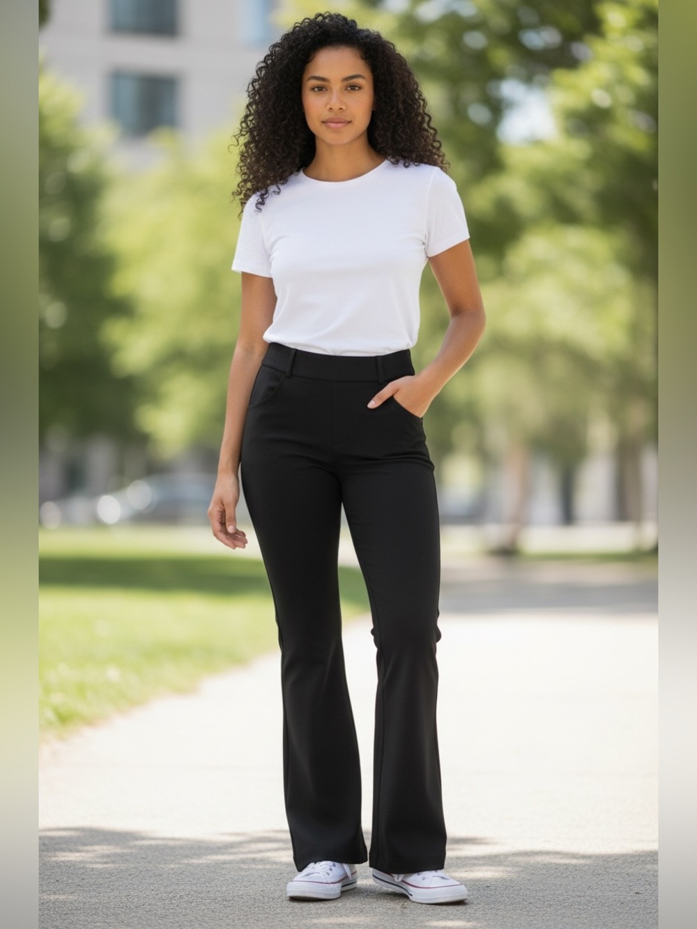 Libian Black Women's Dress Pants